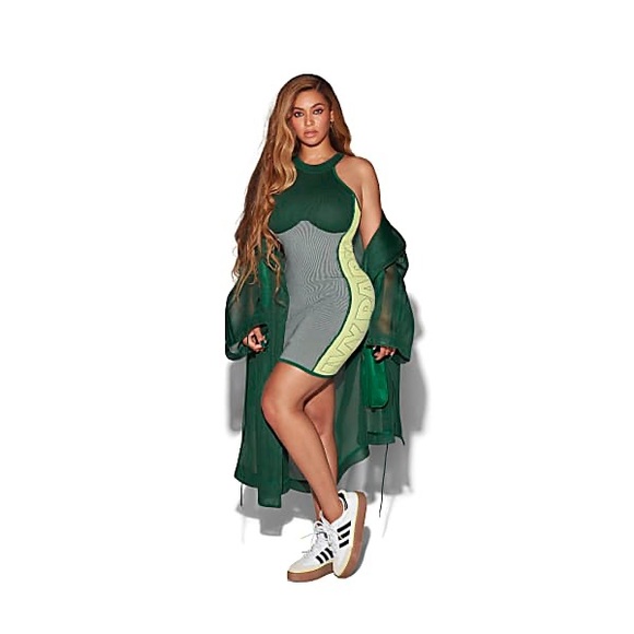 Ivy Park Dresses | New Ivy Park Drip 2. Ivy Park Knit Logo Dress (XS) | Color: Green/Yellow | Size: Xs | Taylarrene's Closet
